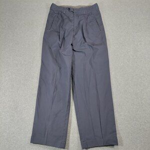 Cerruti 1881 Mens 46 Made in Italy (29W) Chino Pants Blue Gray Solid Cuffed Hem
